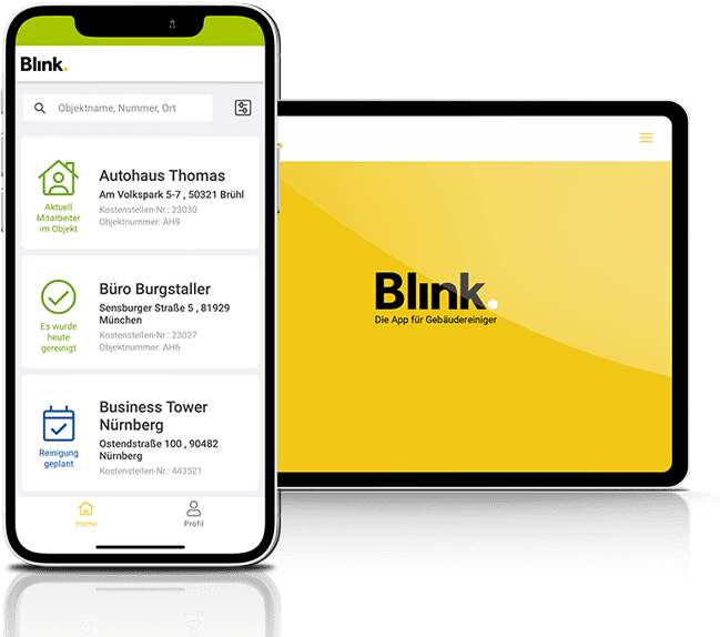 Blink.InsightScreen Mobil und Tablet