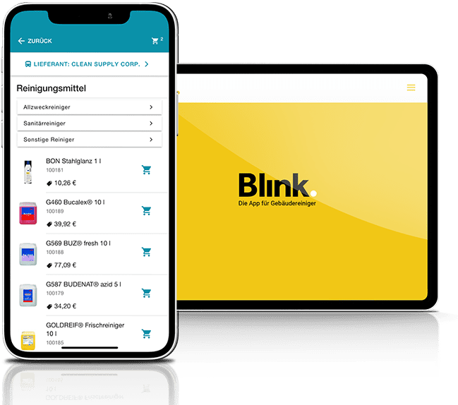 Blink.Order Screen Mobil und Tablet