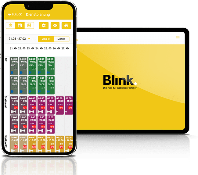 Blink.Plan Screen Mobil und Tablet