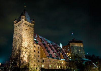 Burg Nürnberg Außenansicht Nacht